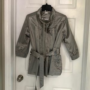 Cache Vintage Retro,  size medium metallic Belted Trench Coat